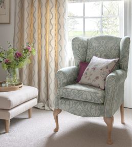 Woburn Fabric by Clarke & Clarke Duck Egg