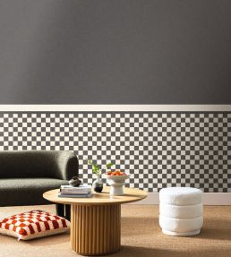 Classic Border Wallpaper by Caselio Noir Blanc