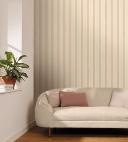 Classic Lines Wallpaper by Caselio Beige Or