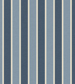 Classic Lines Wallpaper by Caselio Bleu Denim Or