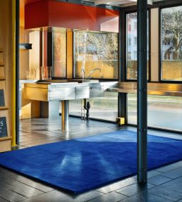 Layered Classic Solid Wool rug Blue Foncé WPLBF200300 Blue Foncé