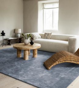 Layered Classic Solid Wool rug Sky Blue WPLDB180270 Sky Blue