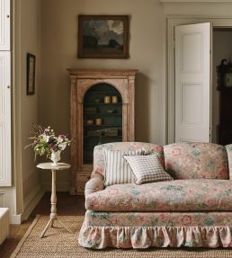 Claude Stripe Fabric by Colefax and Fowler Red