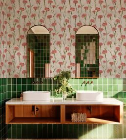 Clavelitos Wallpaper by Tres Tintas Neutral