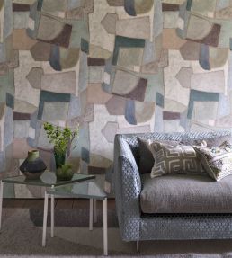 Clay Collage Mural by Designers Guild Ecru