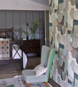 Clay Collage Mural by Designers Guild Ecru