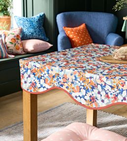 Clementine Fabric by Clarke & Clarke Midnight/Spice