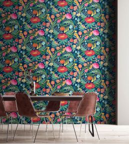 Clementine Wallpaper by Ohpopsi Ink & Flamingo