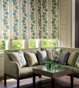 Clermont Fabric by Nina Campbell Blue/Green