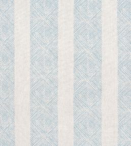 Clipperton Stripe Fabric by Anna French Blue on Natural