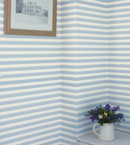 Closet Stripe Wallpaper by Farrow & Ball Down Pipe