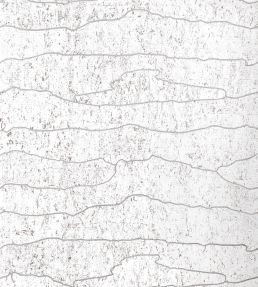 Cloud Mosaic Wallpaper by Thibaut White Silver