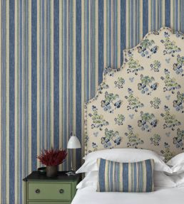 Cloudline Wallpaper by GP & J Baker Blue/Green