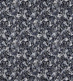 Clover & Vine Weave Fabric by Morris & Co Indigo