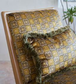 Clover Club in Vintage Velvet Fabric by Liberty Flax Flower