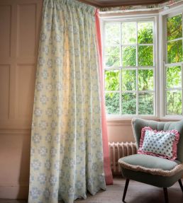 Clover Fabric by Molly Mahon Duck Egg