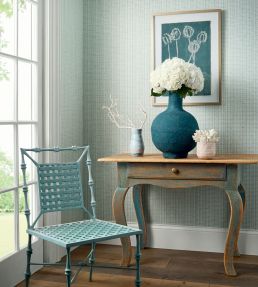 Coastline Wallpaper by Thibaut Light Moss