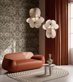 Coccinella Bella Jacquard Wallpaper by Moooi Black & Ivory