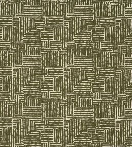 Coco Hand Screen Print Fabric by Schumacher Palm Tree Green
