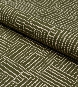 Coco Hand Screen Print Fabric by Schumacher Palm Tree Green