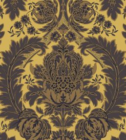 Coleridge Wallpaper by Cole & Son Yellow & Charcoal