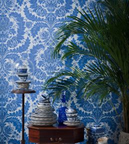 Coleridge Wallpaper by Cole & Son Blue & White