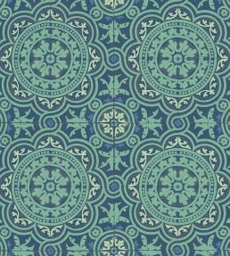Piccadilly Wallpaper by Cole & Son Teal & Gold