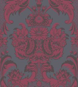 Wyndham Wallpaper by Cole & Son Red & Slate