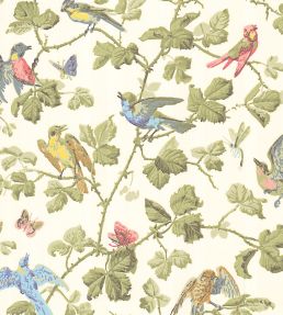 Winter Birds Wallpaper by Cole & Son Multi & Olive