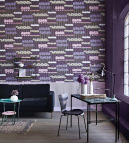 Allium Wallpaper by Cole & Son Mulberry & Heather on Violet