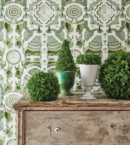 Topiary Wallpaper by Cole & Son Leaf Green