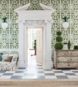 Topiary Wallpaper by Cole & Son Leaf Green