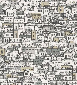 Mediterranea Wallpaper by Cole & Son White & Metallic