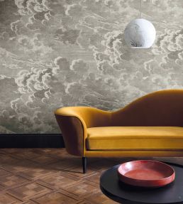Nuvolette Wallpaper by Cole & Son Gilver & Charcoal