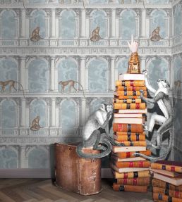 Procuratie Con Vista Wallpaper by Cole & Son Stone & Powder Blue