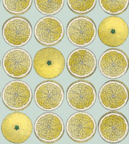 Arance Wallpaper by Cole & Son Lemon and Seafoam