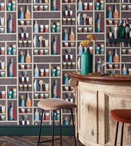 Cocktails Wallpaper by Cole & Son Soot and Snow