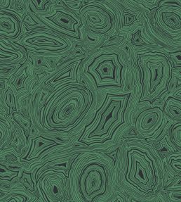 Malachite Wallpaper by Cole & Son Emerald and Black