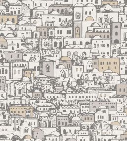 Mediterranea Wallpaper by Cole & Son Parchment and Gilver