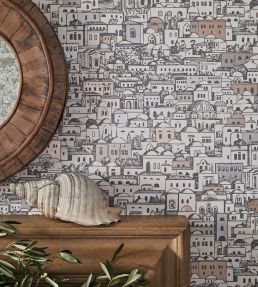 Mediterranea Wallpaper by Cole & Son White and Black