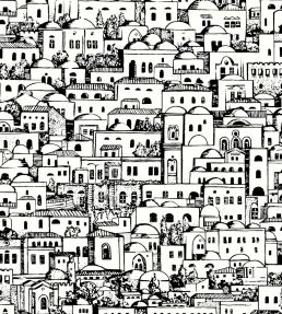 Mediterranea Wallpaper by Cole & Son White and Black