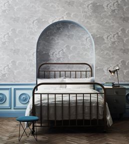 Nuvolette Wallpaper by Cole & Son Soot and Snow