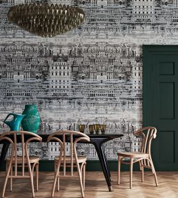 Riflesso Wallpaper by Cole & Son Black and White