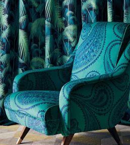 Rajapur Velvet Fabric by Cole & Son Rouge Red