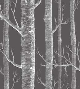 Woods Fabric by Cole & Son Parchment/Charcoal