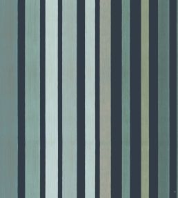Carousel Stripe Wallpaper by Cole & Son Frosty Green