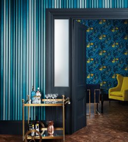 Carousel Stripe Wallpaper by Cole & Son Grey