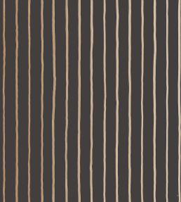 College Stripe Wallpaper by Cole & Son Charcoal/Gold