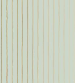 College Stripe Wallpaper by Cole & Son Duck Egg/Gilver