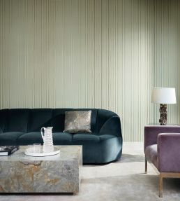 College Stripe Wallpaper by Cole & Son Duck Egg/Gilver
